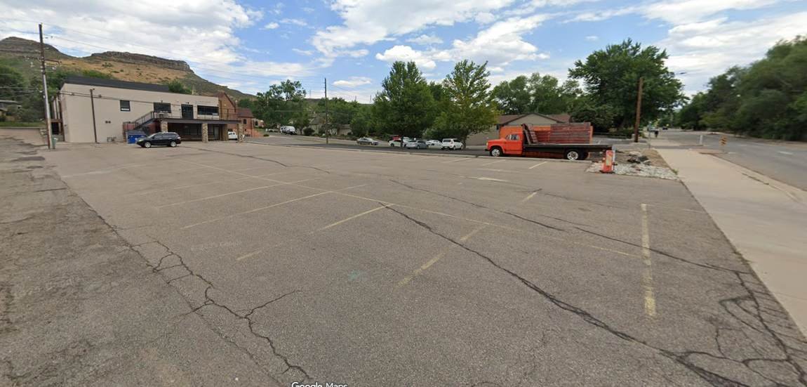Main visitor parking lot at Islamic Center of Golden